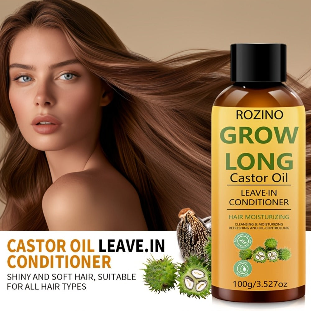 Deep Castor Oil Hair Conditioner 100ml Thickening Scalp Treatment for Bath Time, Home Spa and Personal Care — image 5