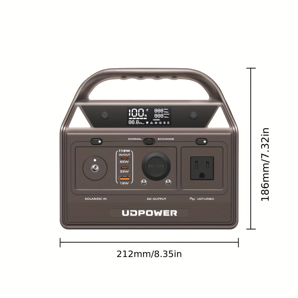 Portable Power Station 595Wh 600W with LiFePO4 Cell Pack, Nine Outputs, USB-C PD and 1200W Surge — image 11