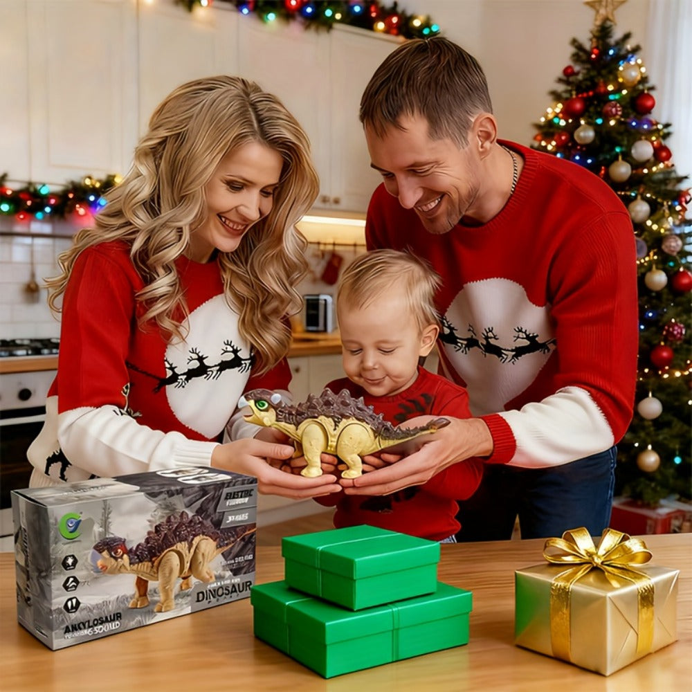 Battery-Powered Walking Ankylosaurus Dinosaur Toy with Roaring Sound and Random-Color Checkout — image 2