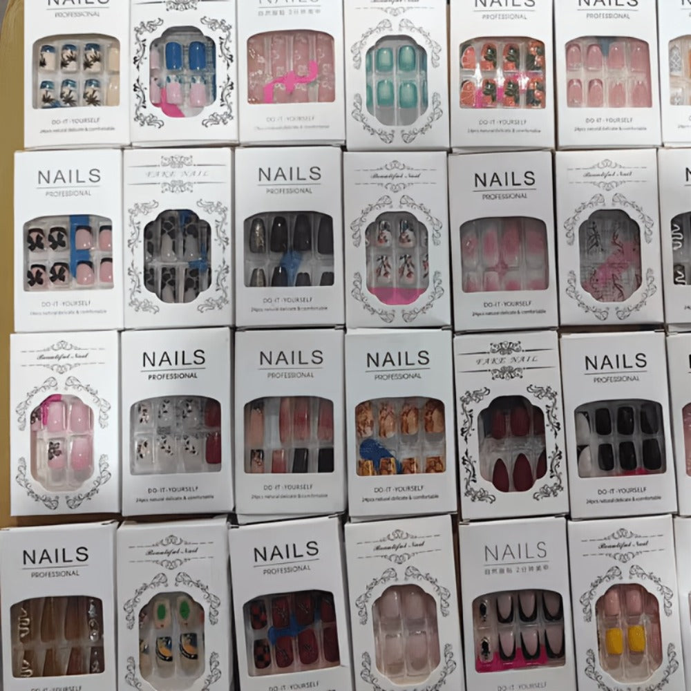 Press On Nails 576-Piece Full-Cover Assorted Glossy Variety Set with Styles for Parties and Daily Wear — image 3