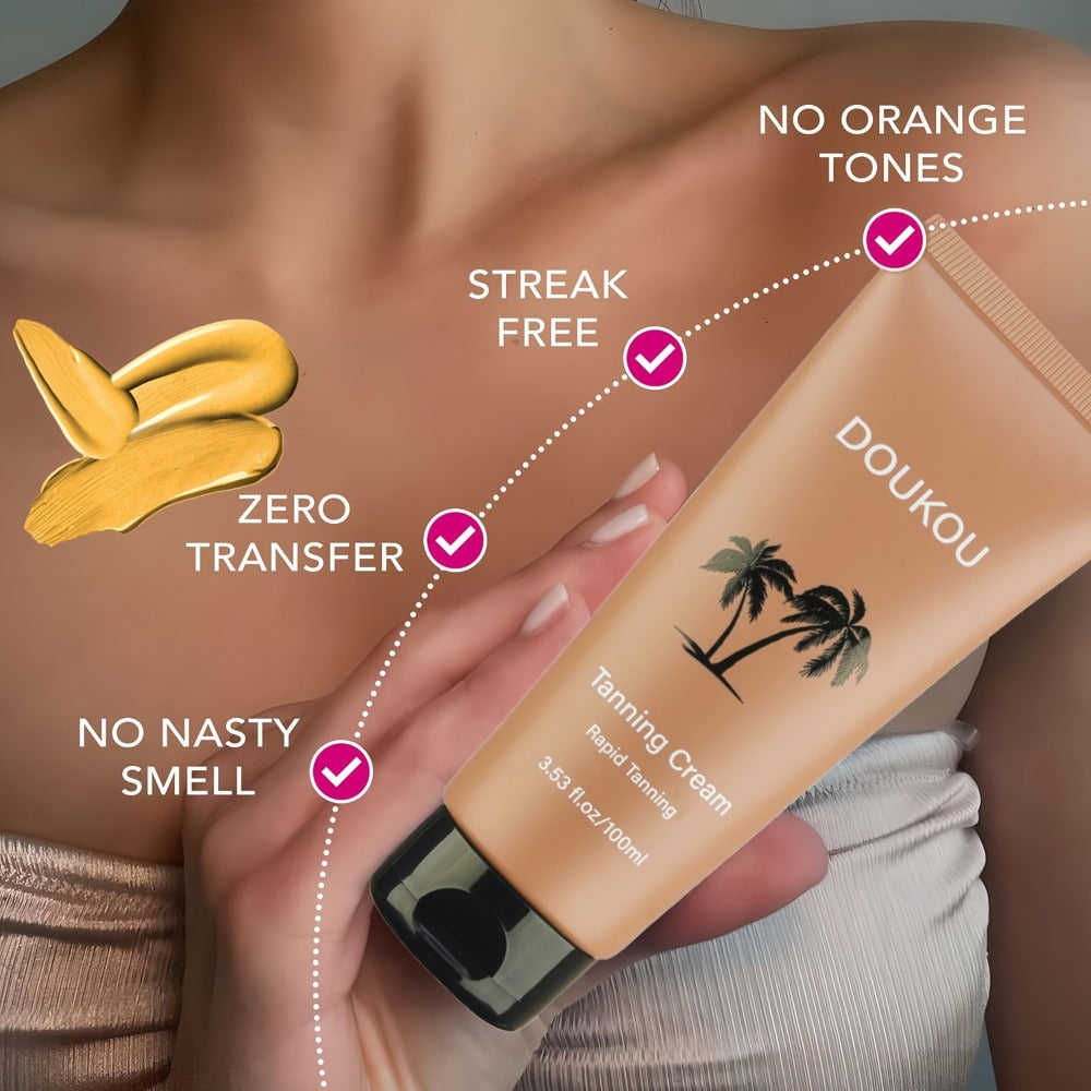 Sunless Self-Tanning Cream 100ml in Squeeze Tube with Light, Medium and Deep Shade Application Graphic — image 6