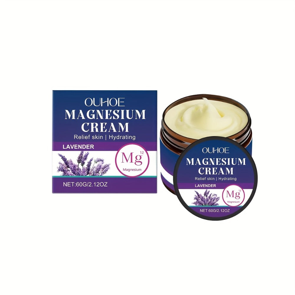 Body Cream OUHOE Magnesium Lavender 60g Jars in a Two-Piece Boxed Set for External Massage Use — image 8