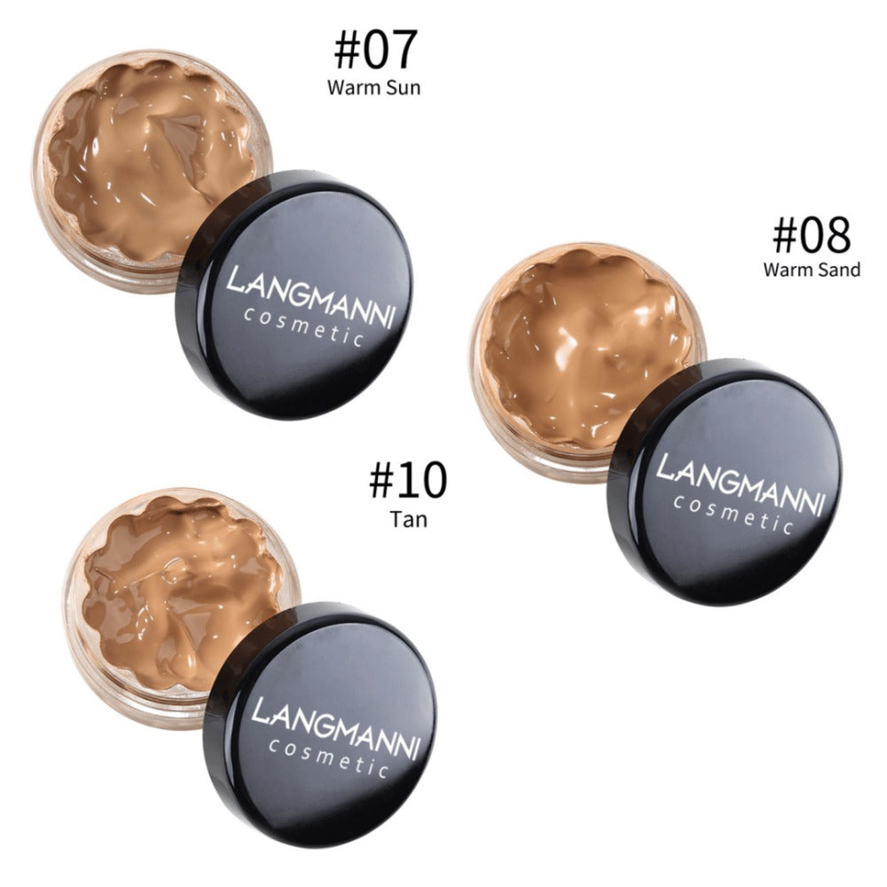Full Coverage Concealer Set 3-Piece Waterproof Cream Foundation, Covers Dark Circles Eye Bags Blemishes Freckles — image 7