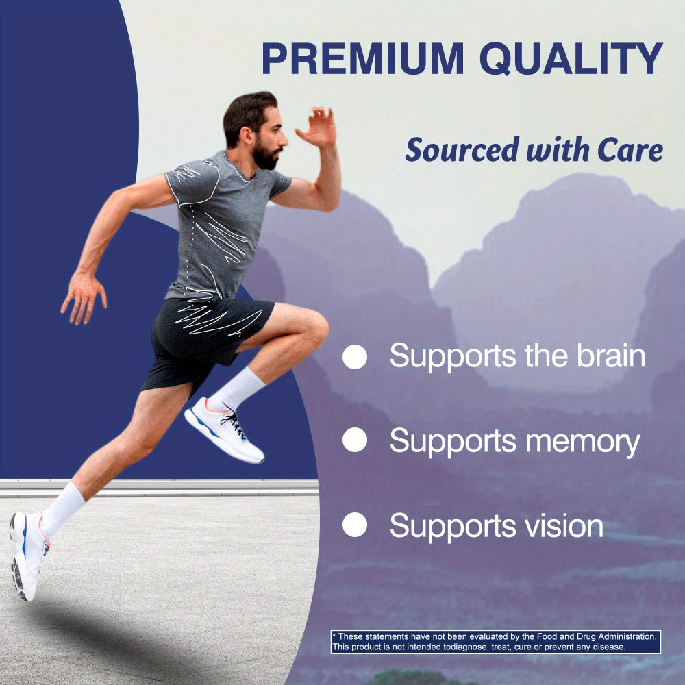 Triple Strength Omega 3 Fish Oil 120 Capsules with High EPA & DHA for Eye, Brain & Heart Health, Joint & Immune Support for M
