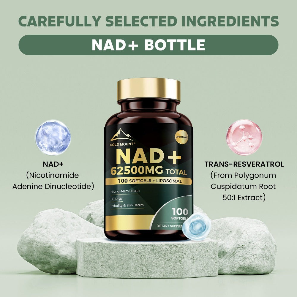 NAD+ Supplement 62500mg with Nicotinamide Riboside & Trans-Resveratrol, Healthy Aging, Brain Health — image 4