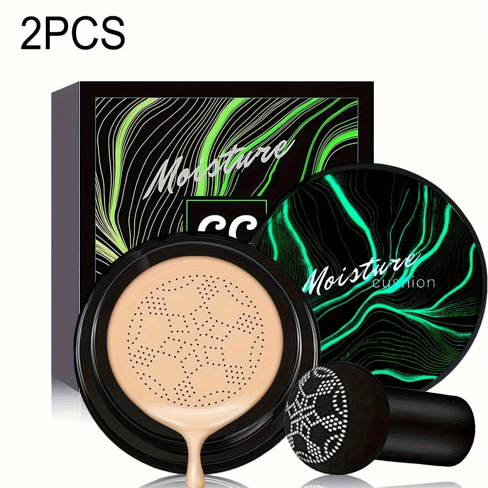 Two-Piece Moisture CC Air Cushion Foundation Set with Mushroom Puffs and Two Matched Shade Options — image 2