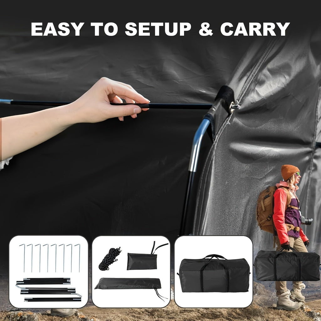 Outdoor Storage Tent Waterproof 230D Oxford Cloth PU4000 Portable Backyard Shed — image 6