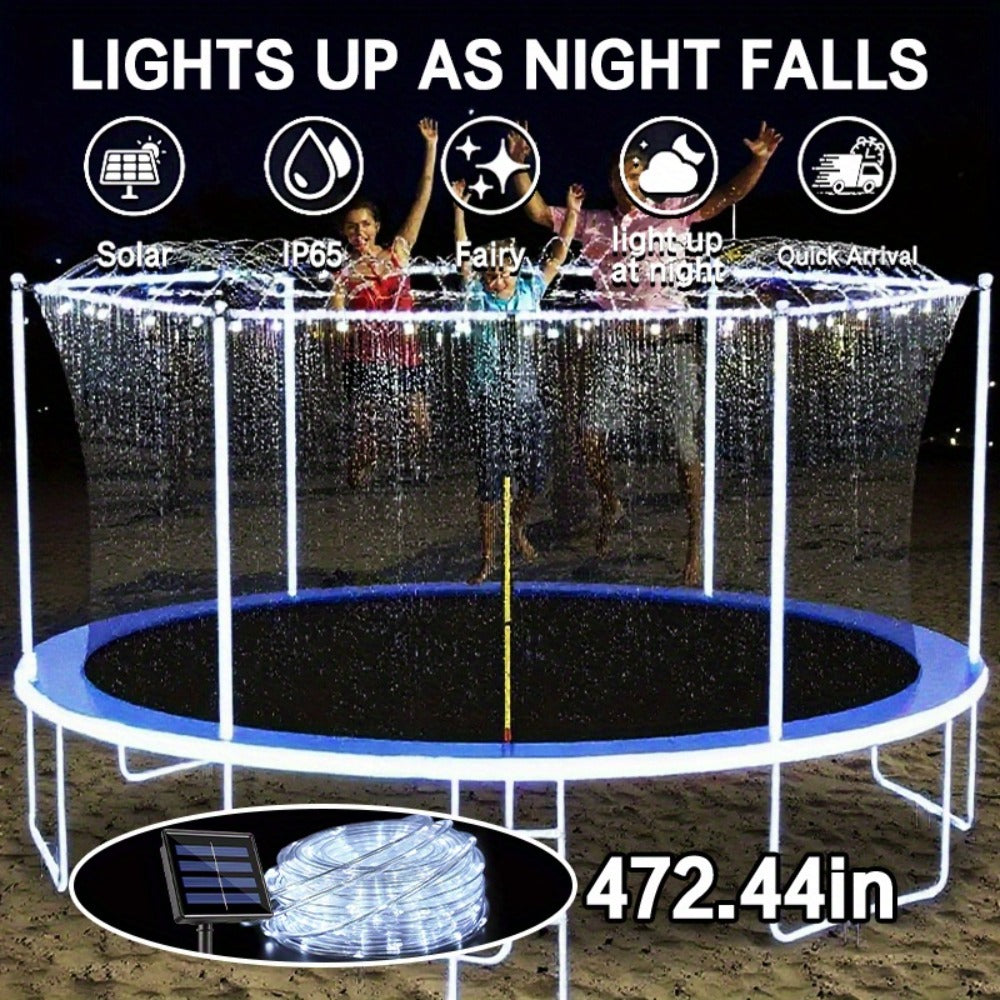 Solar Trampoline Rope Lights with Separate Panel, 50 or 100 LEDs and Multicolor, White or Blue Options — image 9