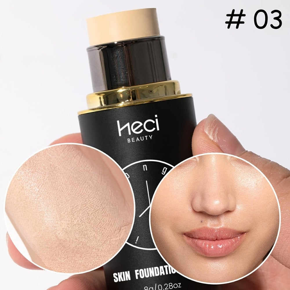 CC Cream Foundation Stick 2-Pack – Full Coverage Concealer, Waterproof Long-Lasting Natural Matte Finish, Lightweight Moistur