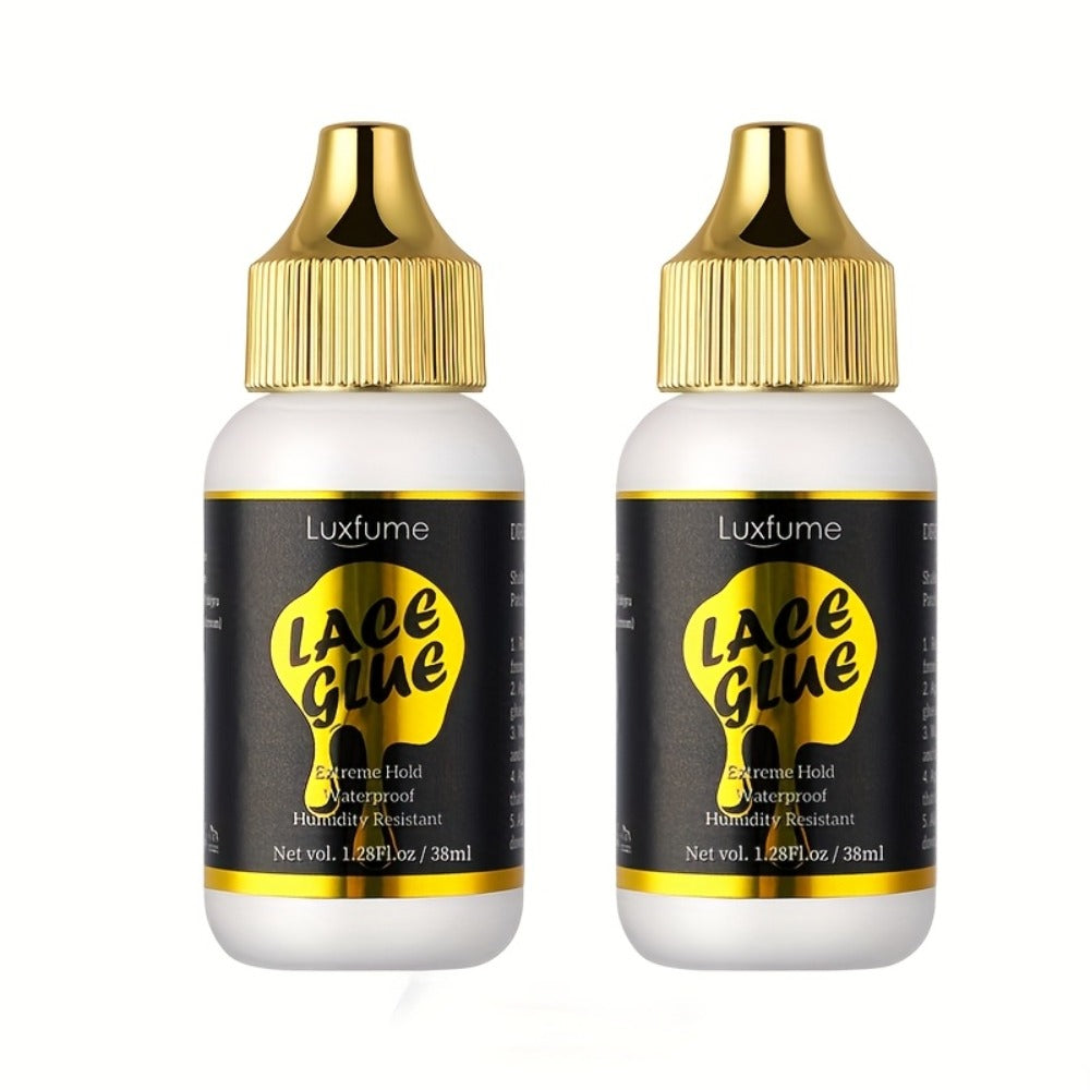 Lace Glue for Wigs Invisible Bonding Adhesive Extreme Hold Fast Drying Lace Front Wig Glue for Daily Wear Styling 2pcs Set — 