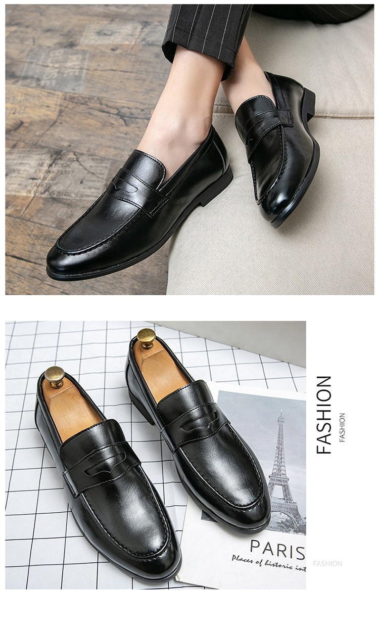 Pointed Toe Minimalist Leather Shoes In British Style