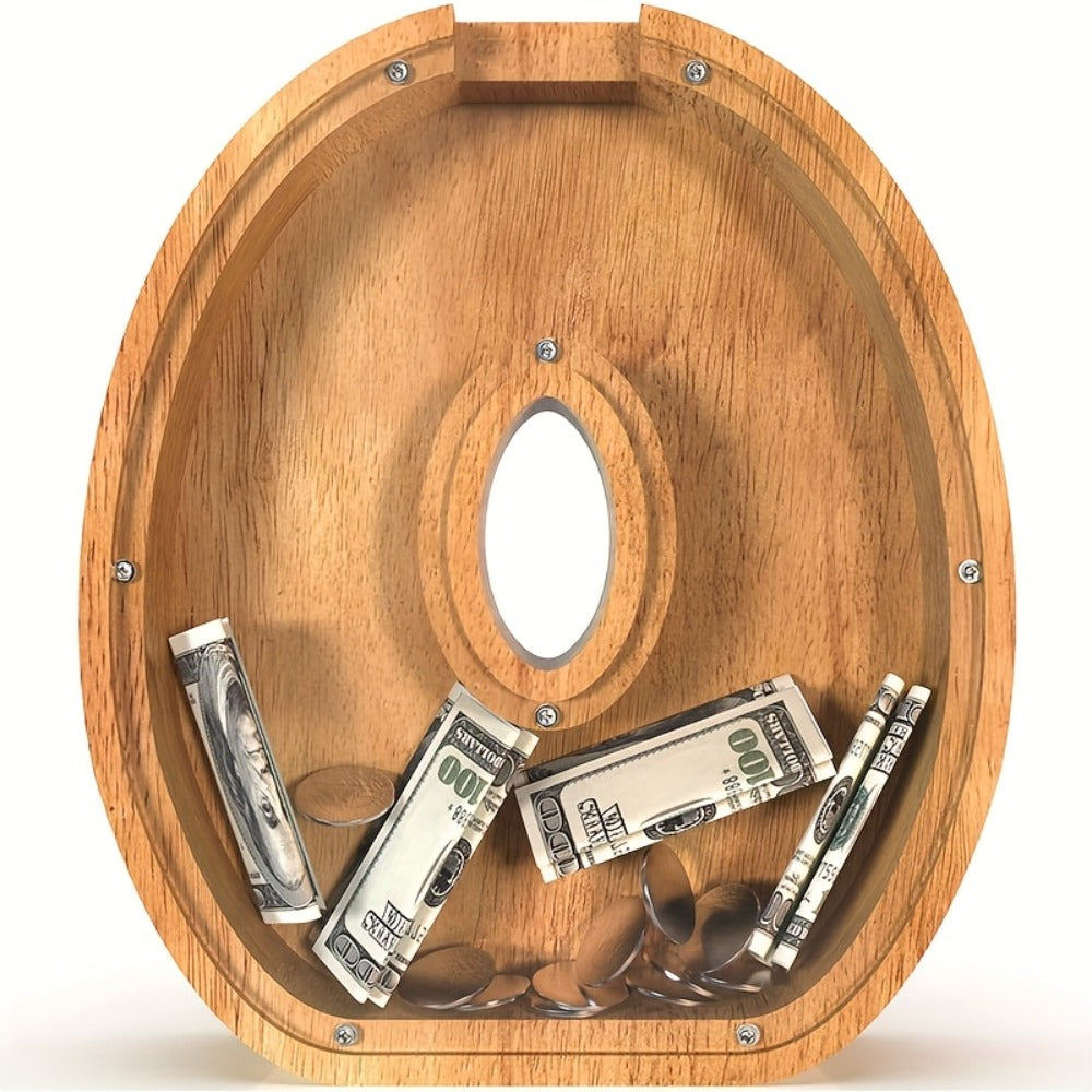 Wooden Letter Penny Bank – Alphabet Coin Bank Savings Box for Kids & Adults, Personalized Money Bank Birthday Gift — image 22