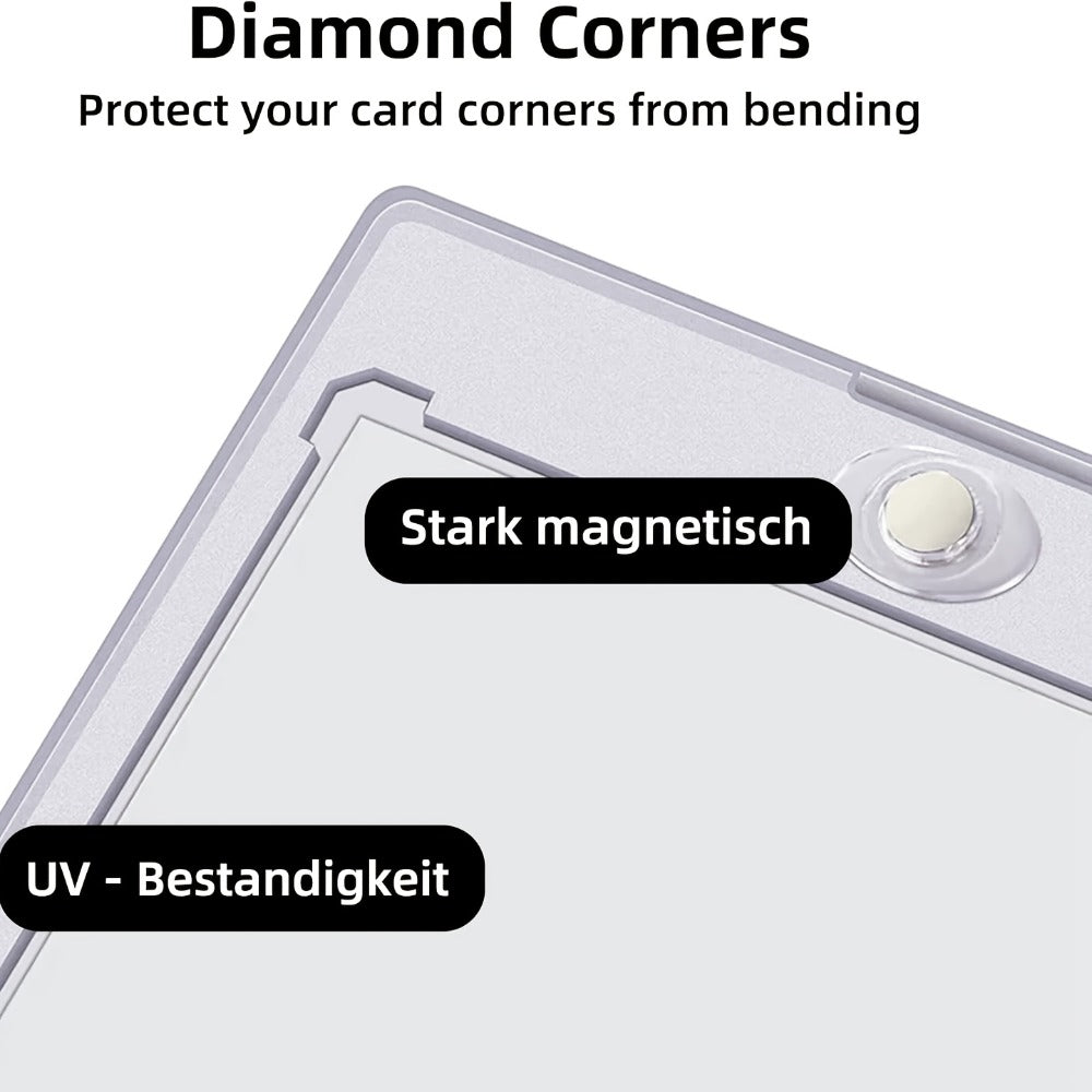 30pt Magnetic Card Holders 30/60 Pack – Clear Hard Plastic One-Touch Trading Card Cases, Protective Display Holders for Baseb