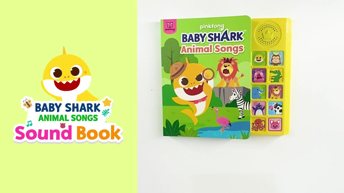 Baby Shark Sound Book for Toddlers, Pinkfong 10-Button Interactive Animal Songs Sing-Along Nursery Rhymes Learning Book Kids 