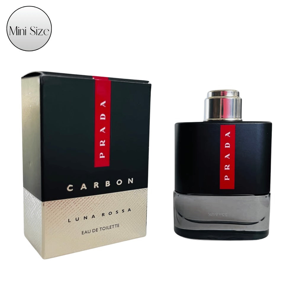 Eau de Toilette Prada Luna Rossa Carbon for Men 9ml Travel Spray in Black Portable Atomizer — image 1