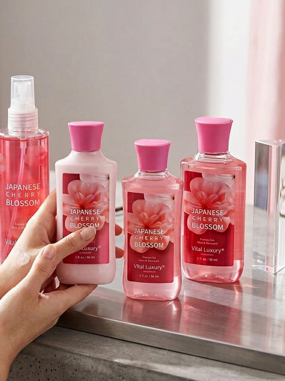 Bath Body Care Gift Set Shower Gel Body Lotion Body Mist Aloe Vera Vitamin E Glycerin Deep Moisturizing Fragrance Set for Wom