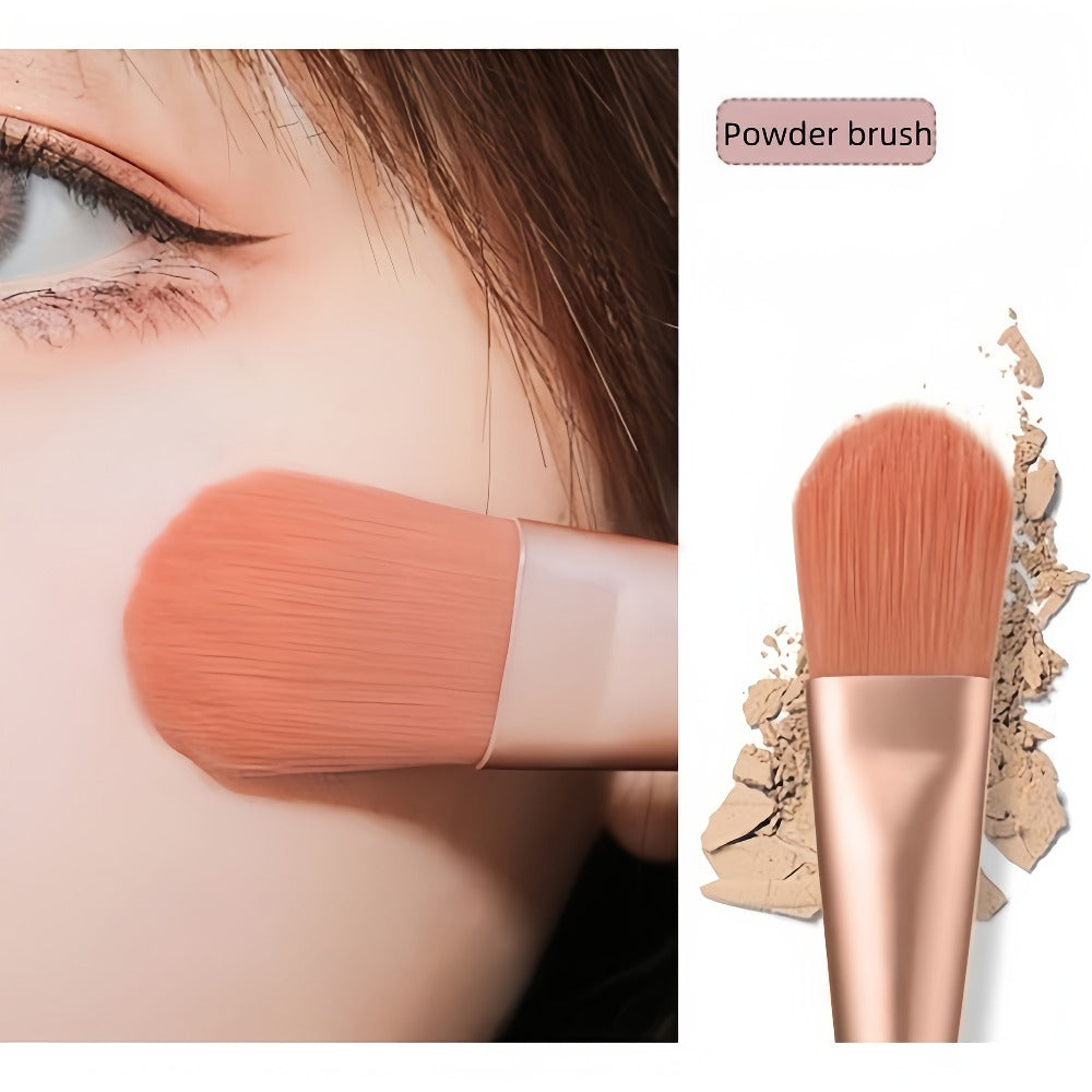 Makeup Brush Set 16pcs Complete Face Brush Kit – Blush Powder Eyeshadow Contour Brow & Lip Brushes, Soft Blendable Fragrance-