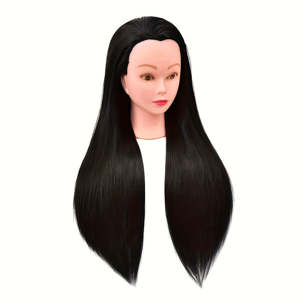 Cosmetology Manikin Head for Hair Styling Braiding Practice – Adult Mannequin Head Real Hair Makeup Display Salon Training To