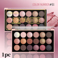 Eyeshadow Palette ANNA ROSE 18-Shade Compact with Pink-Brown Color Themes and Matte-Shimmer Finish Mix — image 18