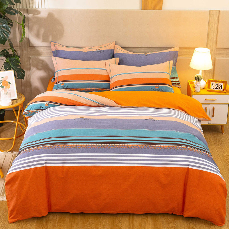 Cotton Winter Linen Quilt Cover Bedding Set