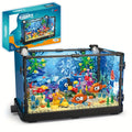 LED Aquarium Building Block Set, Fish Tank Marine Jellyfish Brick Model Kit with Glowing Light — image 10