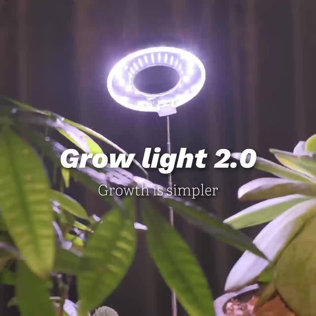 Four-Piece Tabletop Ring LED Plant Lamp Set with USB 3/6/9H Timer, Adjustable Poles and Bases — image 11