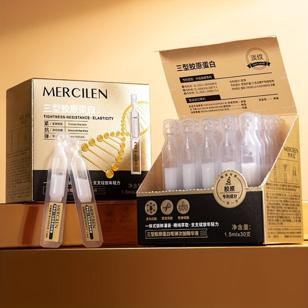 Face Serum Mercilen Plant Squalane and Collagen Type III Ampoule Box with 1.52oz Listed Quantity — image 2