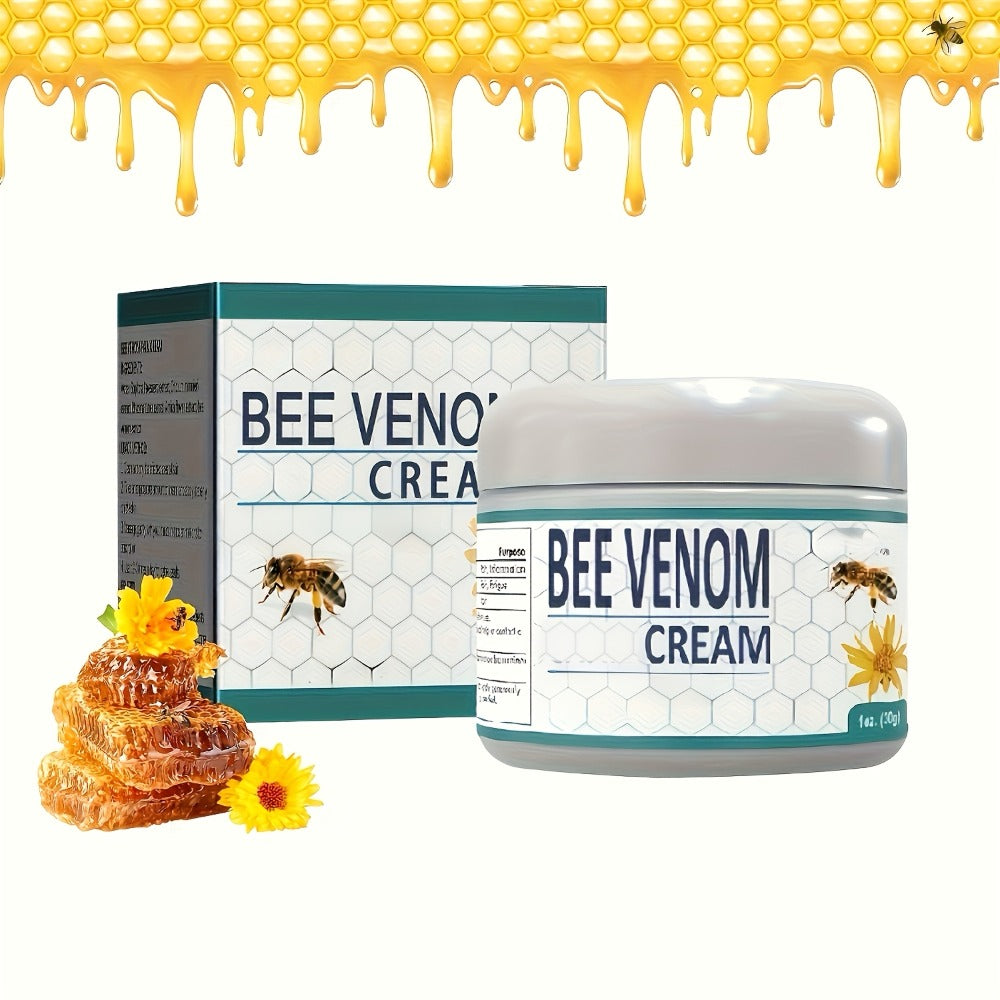 Bee Venom Joint & Muscle Cream for Hands Feet Knees Lumbar Support – Hydrating Glycerin Paraffin Wax Fragrance-Free Soothing 