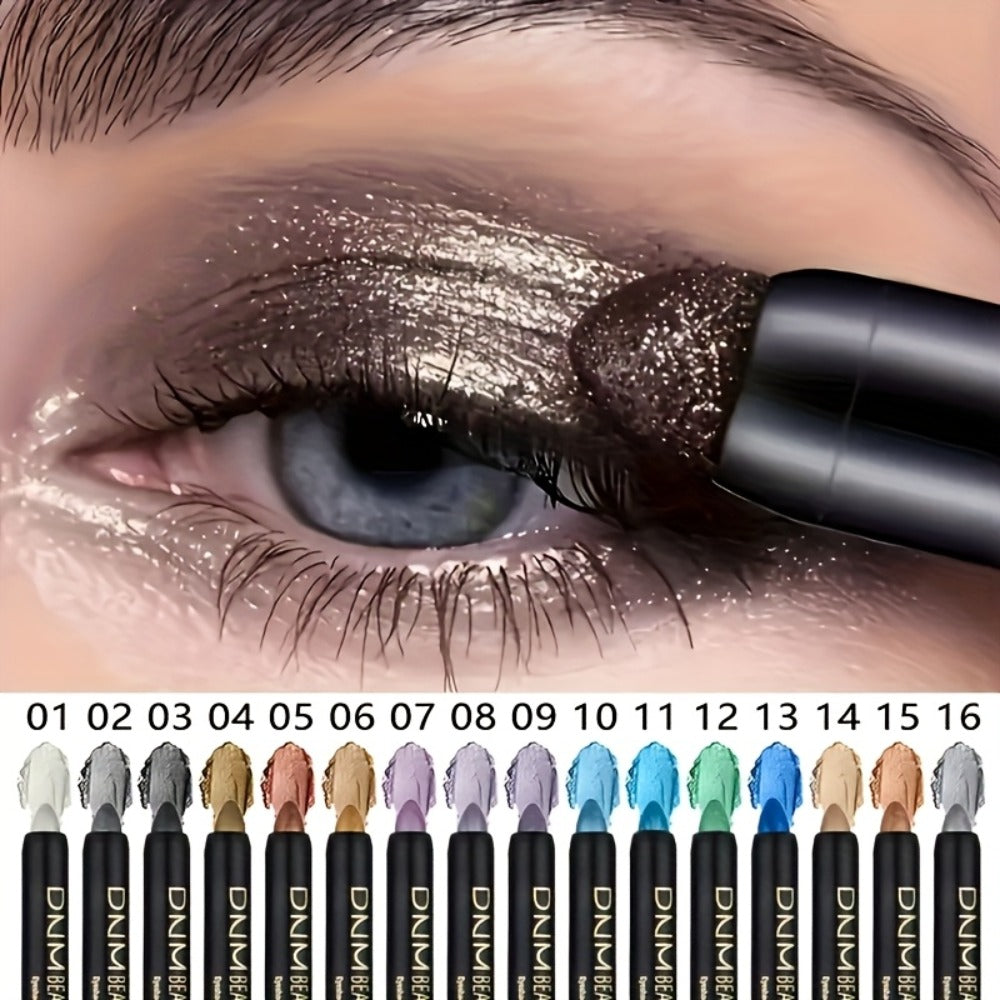 Fluorescent Eye Shadow Pen Set 8 or 16 Pcs, Shimmer Matte & Neon Gel Eyeliner Pencil Kit, for Makeup, Travel and Everyday Van