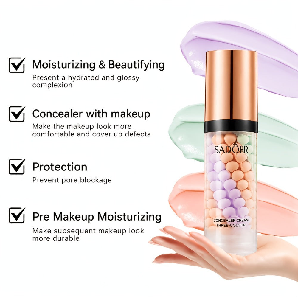 3-in-1 Color Correcting Face Primer 2-Pack, Makeup Base, Multi-Color Semi-Sheer Foundation — image 5