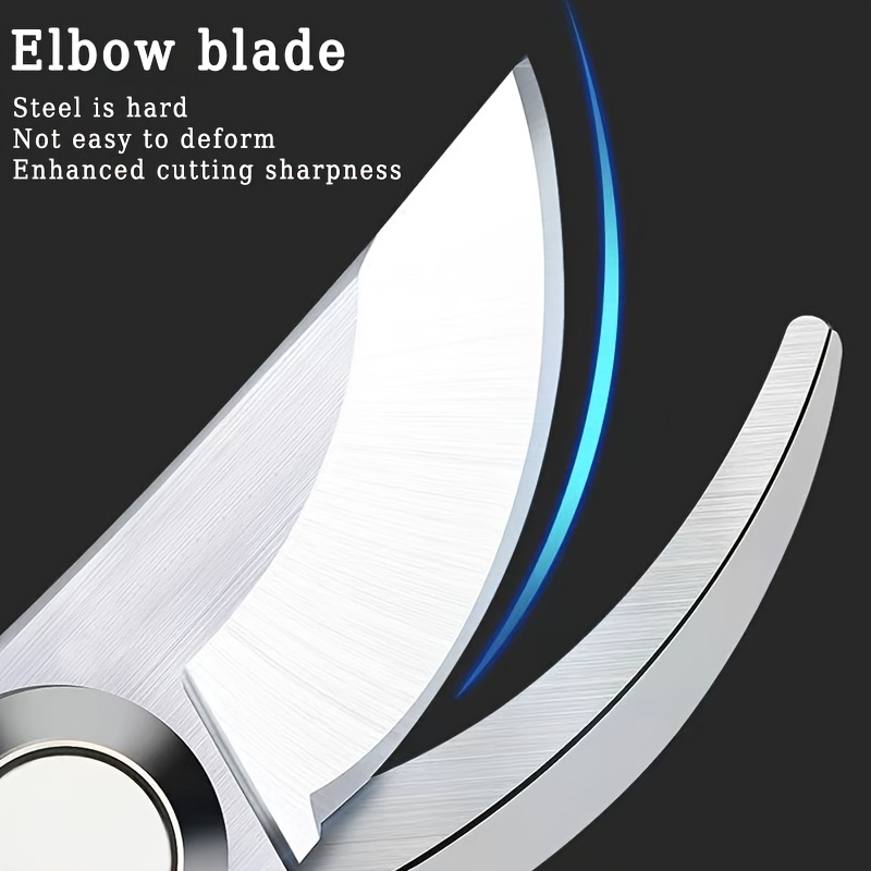 Bypass Pruning Shears with Curved Blade, Return Spring and Gold or Black Coated Handle Options — image 10