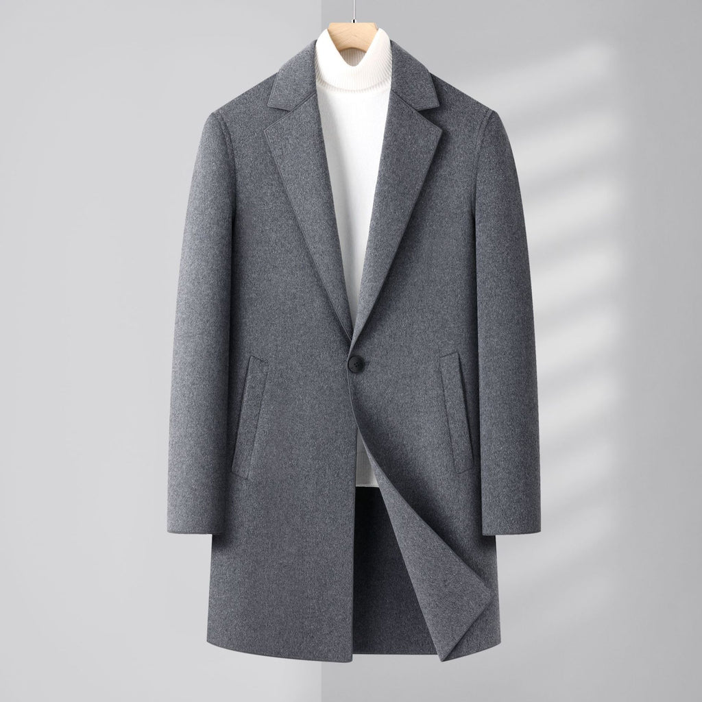 Autumn And Winter Men's Wool Double-faced Overcoat