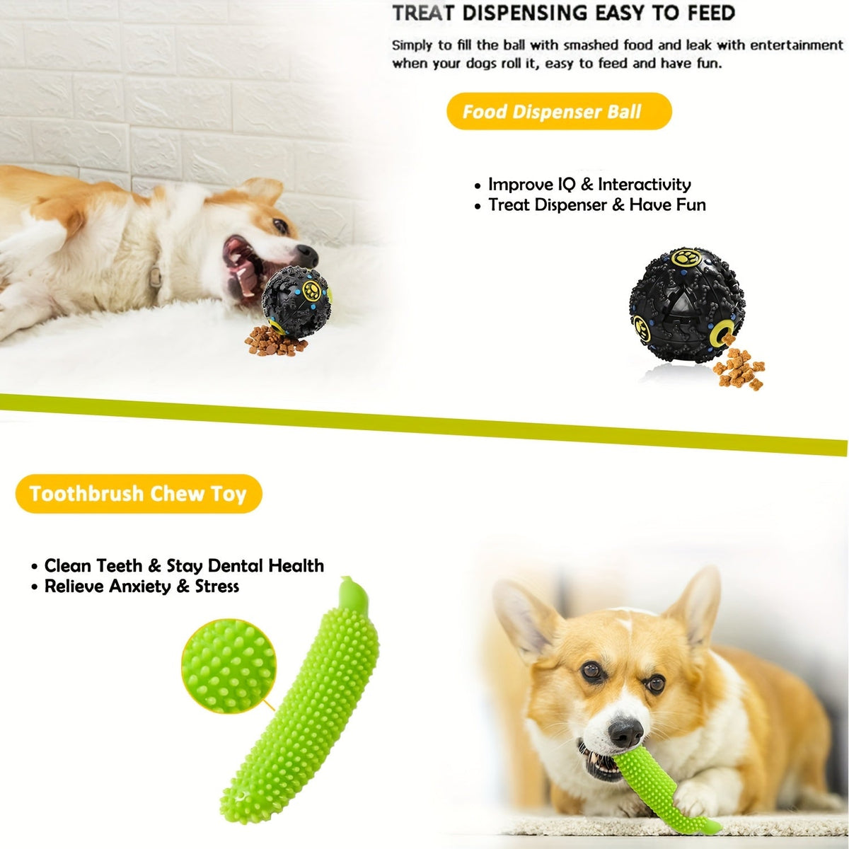 Dog Toys 25-Piece Activity Set with Rope, Squeaky, Tug, Teething and Treat-Dispenser Pieces — image 4