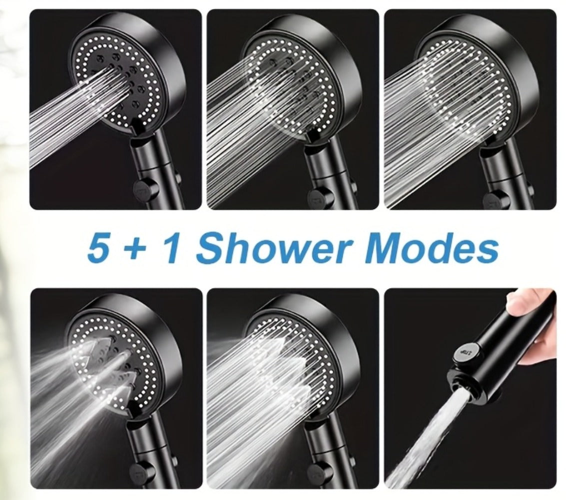 Portable Camping Shower – 6000mAh Battery, 120-Min Runtime, 6 Spray Modes, Smart Display, for Camping, Car Washing, Pet Clean