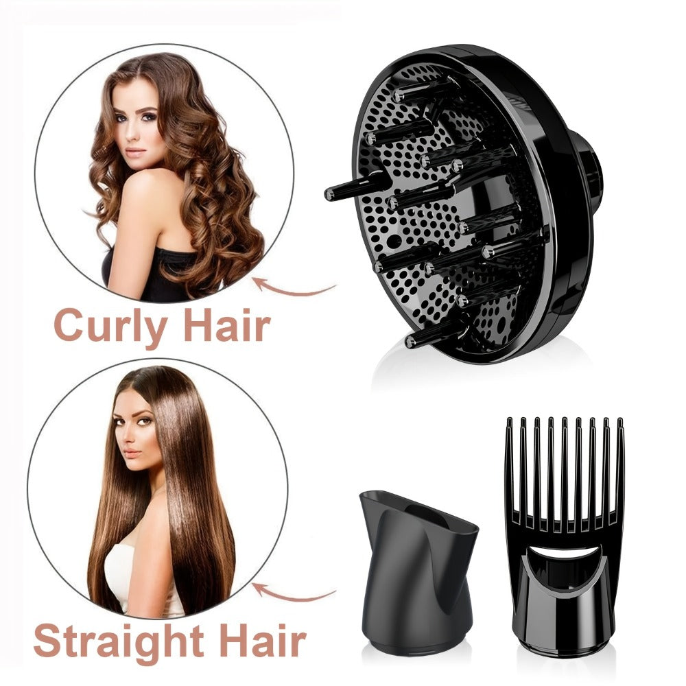 JINRI 1875W Hair Dryer with Three Heat Settings, Two Speeds and One- or Three-Accessory Package Options — image 3