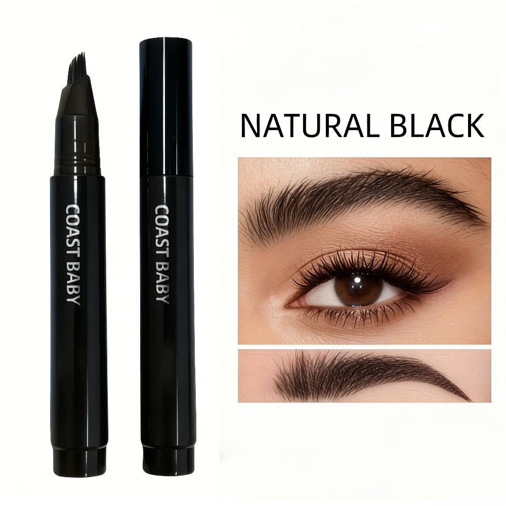 Two-Pack Multi-Fork Tip Eyebrow Pens with Capped Bodies, Approx. 11.3 cm Length and Four Color Label Options — image 12