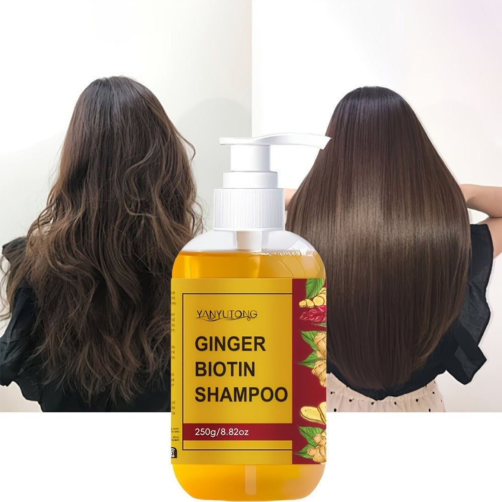 Ginger Biotin Shampoo 250g with Vitamin B7 for Hair Growth, Deep Cleansing, Anti-Breakage, Anti-Split Ends — image 2