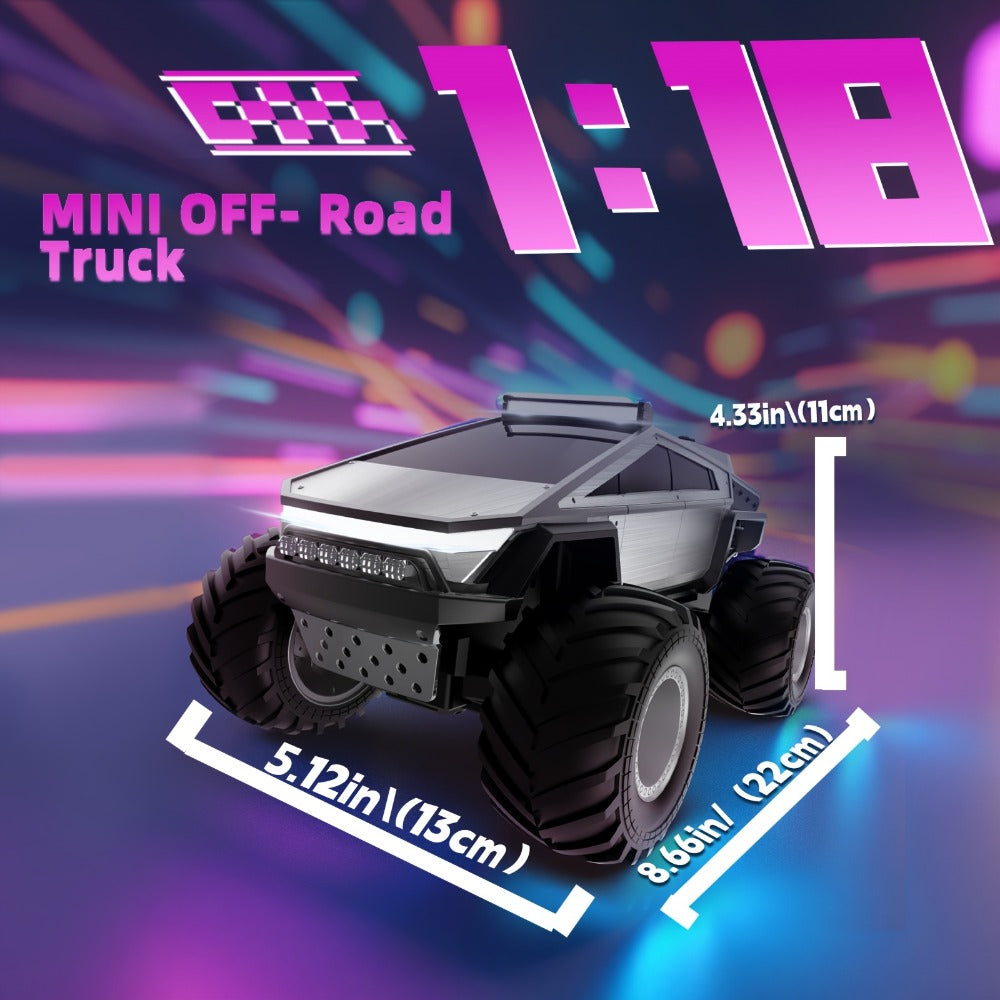 Remote Control Car, Cybertruck-Style 1:14 and 1:18 Pickup Models with 2.4GHz Control, LEDs and Spray Effect — image 10