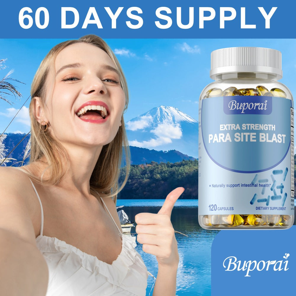Herbal Supplements with Buporai Label, Black Walnut Wormwood Garlic and Cranberry Capsules, 120 Count — image 7