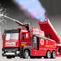 Zinc Alloy Fire Truck Toy with Water Mist Spray, Pull Back Fire Engine with Lights & Sounds — image 7