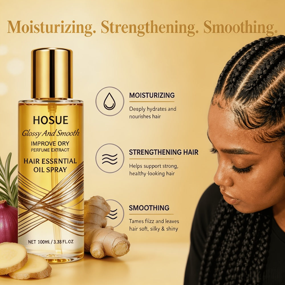 Anti-Frizz Hair Essential Oil Spray Smoothing & Conditioning Treatment for Dry, Damaged & Frizzy Hair — image 4
