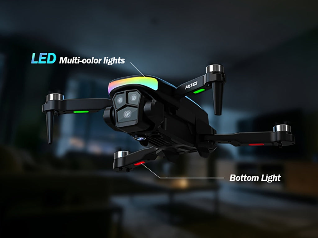 LCD Screen Drone Dual Cameras Brushless Motor Foldable RC Quadcopter with the Listed Color, Size or Set Options for Everyday 