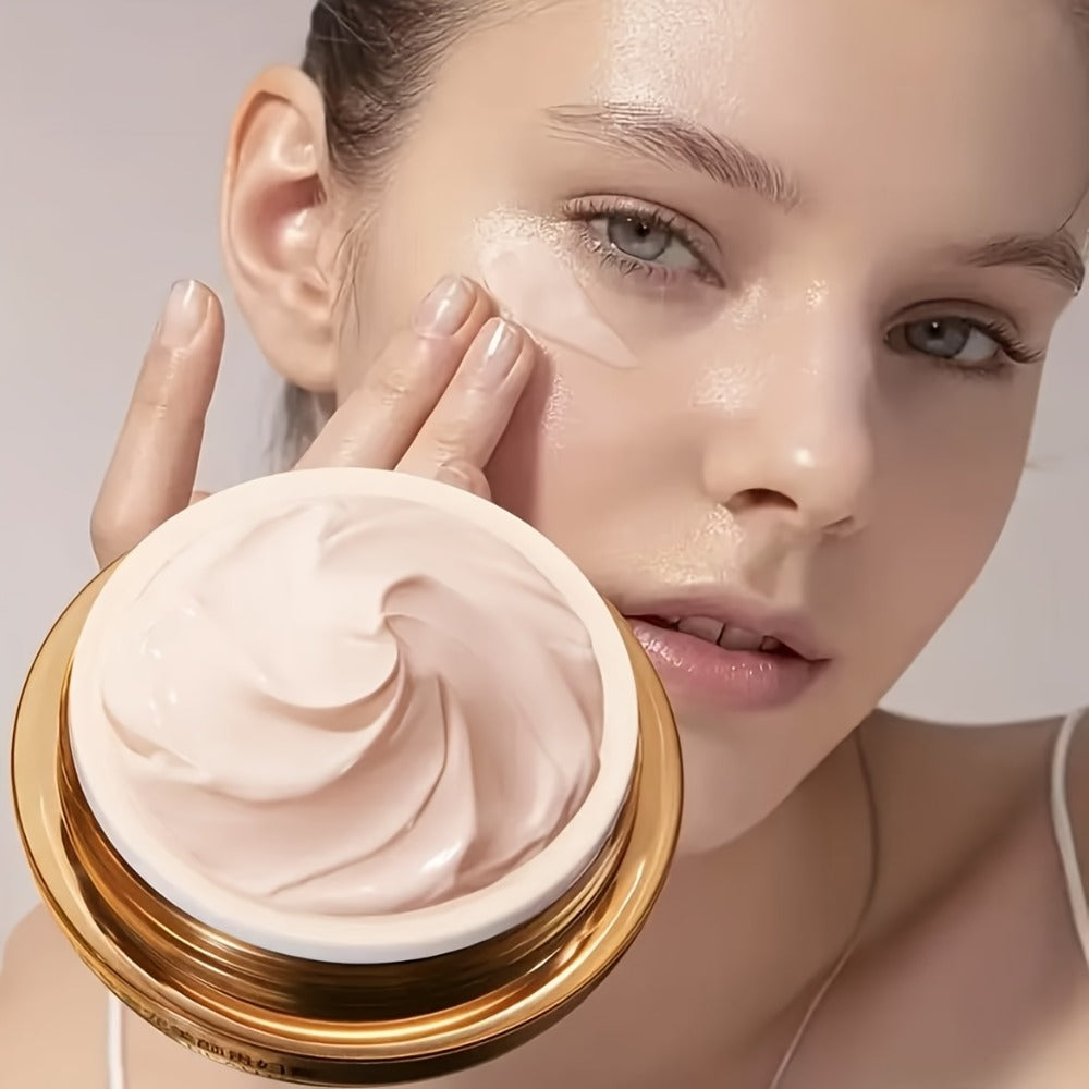 Face Cream Ganoderma Cordyceps Formula with Hyaluronic Acid, Glycerin and Golden-Tone Bottle — image 7