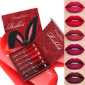 Lip Gloss Set by Dragon Ranee with 6 Red-Tone Matte Lip Colors, Tube Applicators and Gift Box — image 10