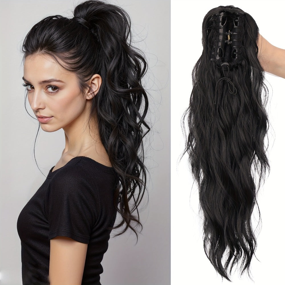 Hair Extensions Water-Wave 16-Inch Synthetic Ponytail with Claw Clip and Eight Color Options for Quick Attachment — image 6