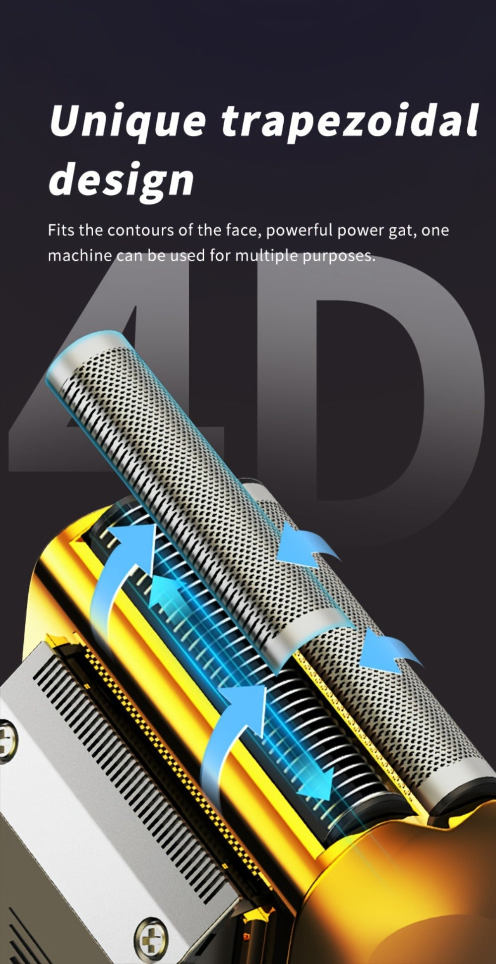 Bald Head Shaver & Beard Trimmer 2-in-1 Electric USB Rechargeable – Aluminum Foil Razor Professional Hair Clipper Grooming To