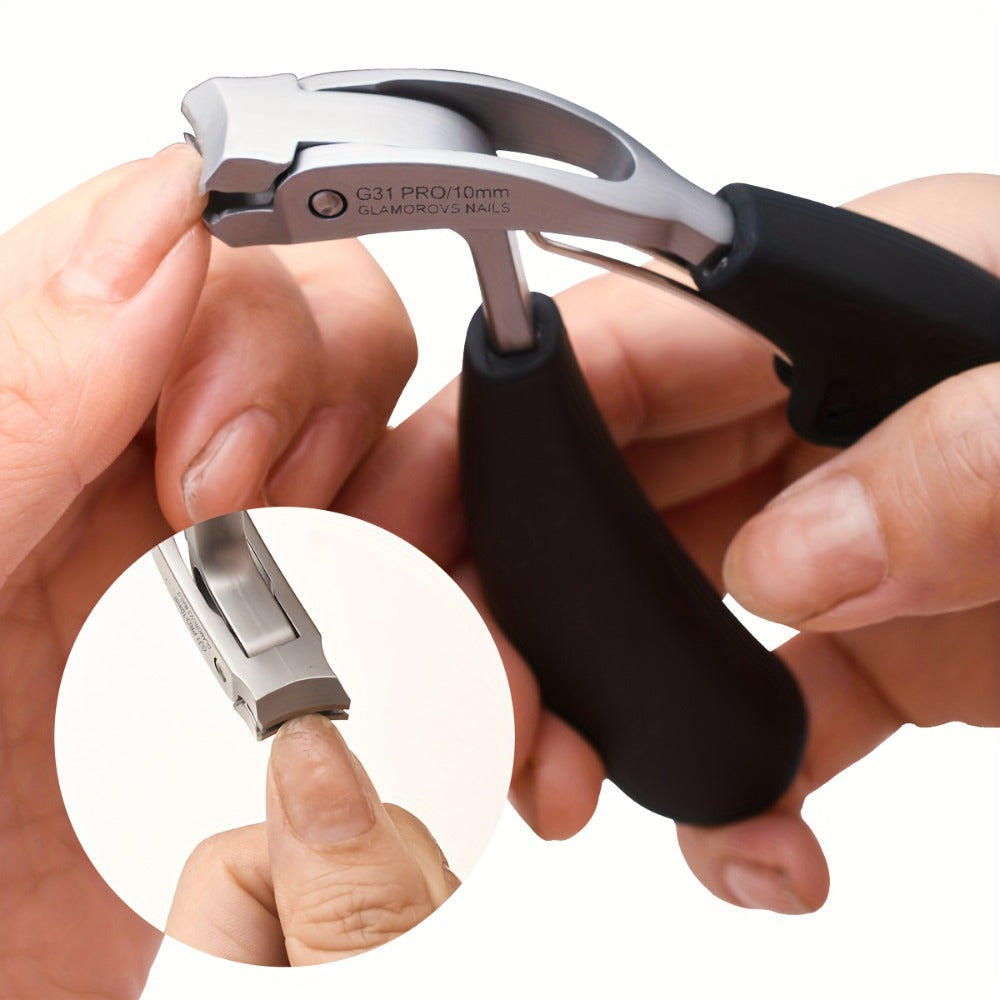 Two-Piece Nail Tool Set with Black-Handle Clipper and Slim Angled Detail Tool in Fitted Shapes — image 3
