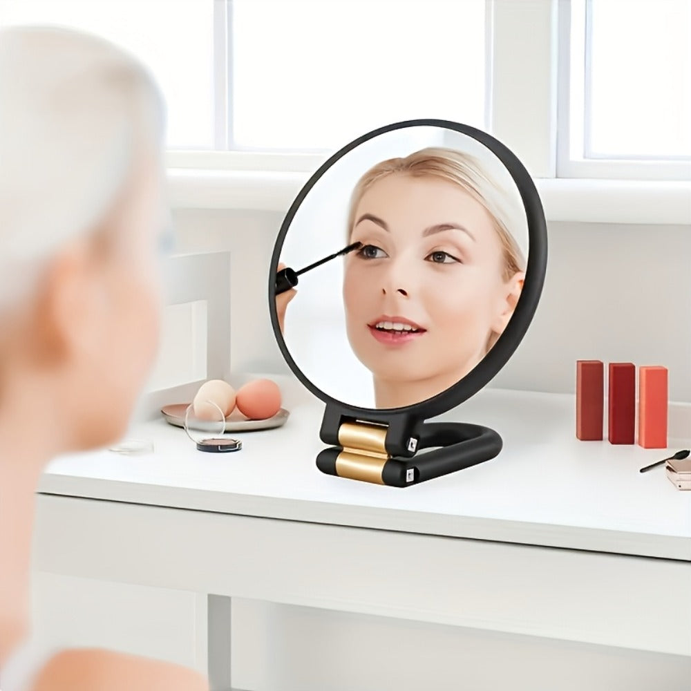 70X Magnifying Mirror Double-Sided 1X & 70X Zoom 360° Adjustable Handle – Handheld Desktop, for Makeup, Travel and Everyday V