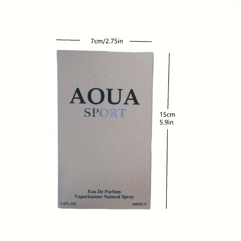 AOUA Black Acqua Aquatic Cologne for Men Eau de Parfum 3.4oz 100ml Fresh Lime Neroli Jasmine EDP Spray 1pc or 2pcs Set Gift f