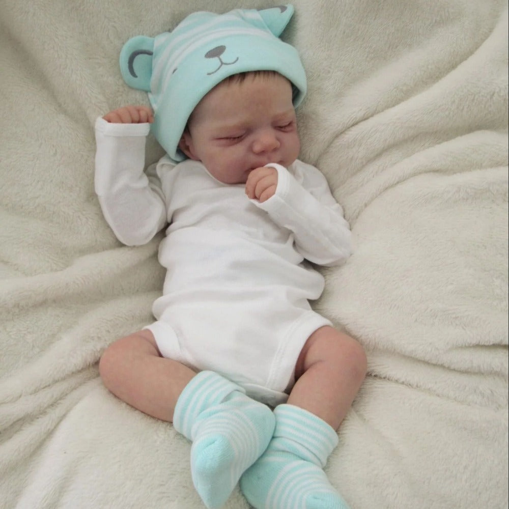 Sleeping Reborn Baby Doll 19 Inch Vinyl Body 3D Hand-Painted Skin Visible with the Listed Color, Size or Set Options for Ever